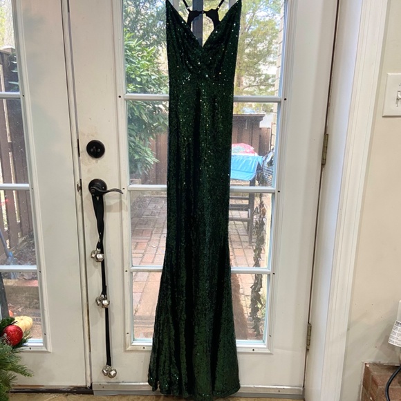 Windsor Green Sequin Maxi Dress - Picture 2 of 7